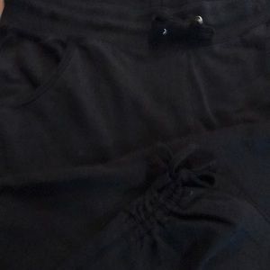 Black Capris with elastic and tie on side